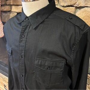 Helix Black Casual‎ Button Down Shirt men’s size XL.